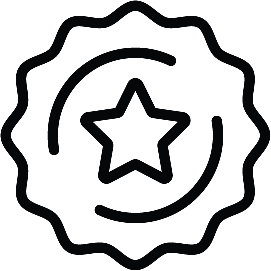 Icon of a star trophy on a pedestal, representing heritage and family tradition in trailer ownership